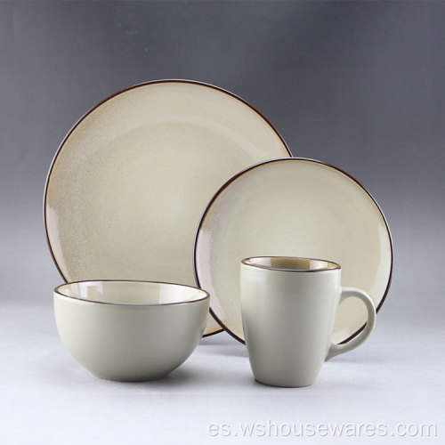 Venta caliente Europa Style Gray Ceramicware de cerámica